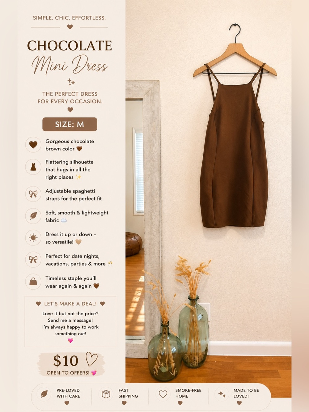 🤎✨ Chocolate Mini Dress ✨🤎